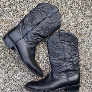 Black cowboy boots